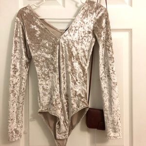 Pacsun suede bodysuit